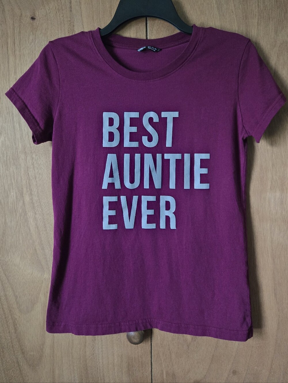 Womens Best Auntie Ever Maroon Graphic Tee